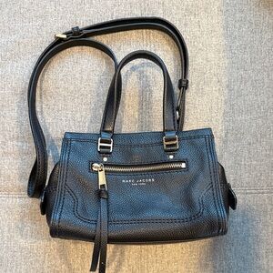 Marc Jacobs Black Pebbled Leather bag with removable cross body strap
